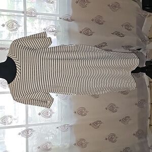 Buffalo David Bitton Black Striped T-Shirt Dress Size M